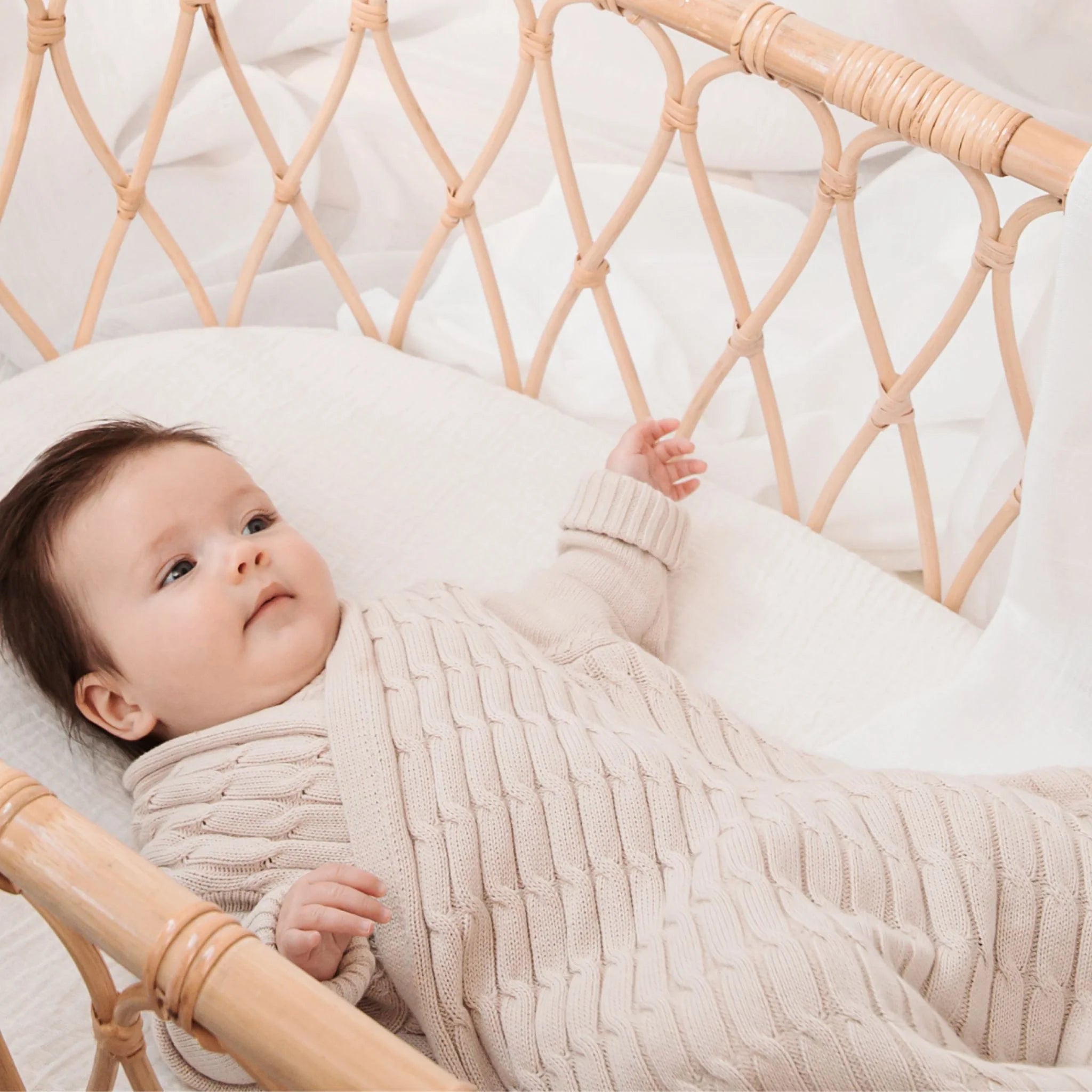 All Over Luxury Cable Shwrap™ - Sand - Jujo Baby
