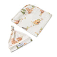 Load image into Gallery viewer, Bears Organic Jersey Wrap & Beanie Set - Snuggle Hunny
