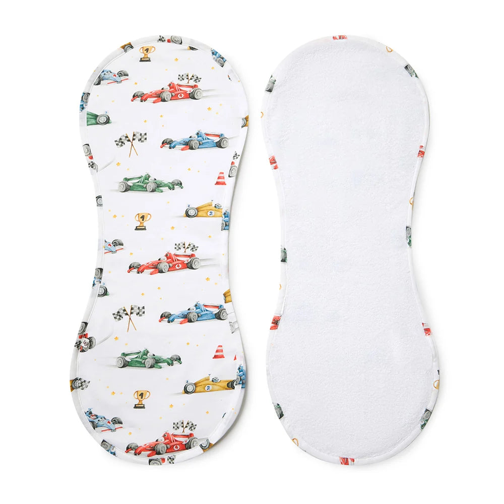 Little Racers Organic Cotton Burp Cloth - Snuggle Hunny