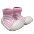 Load image into Gallery viewer, Rubber Soled Socks - Stripe Pink
