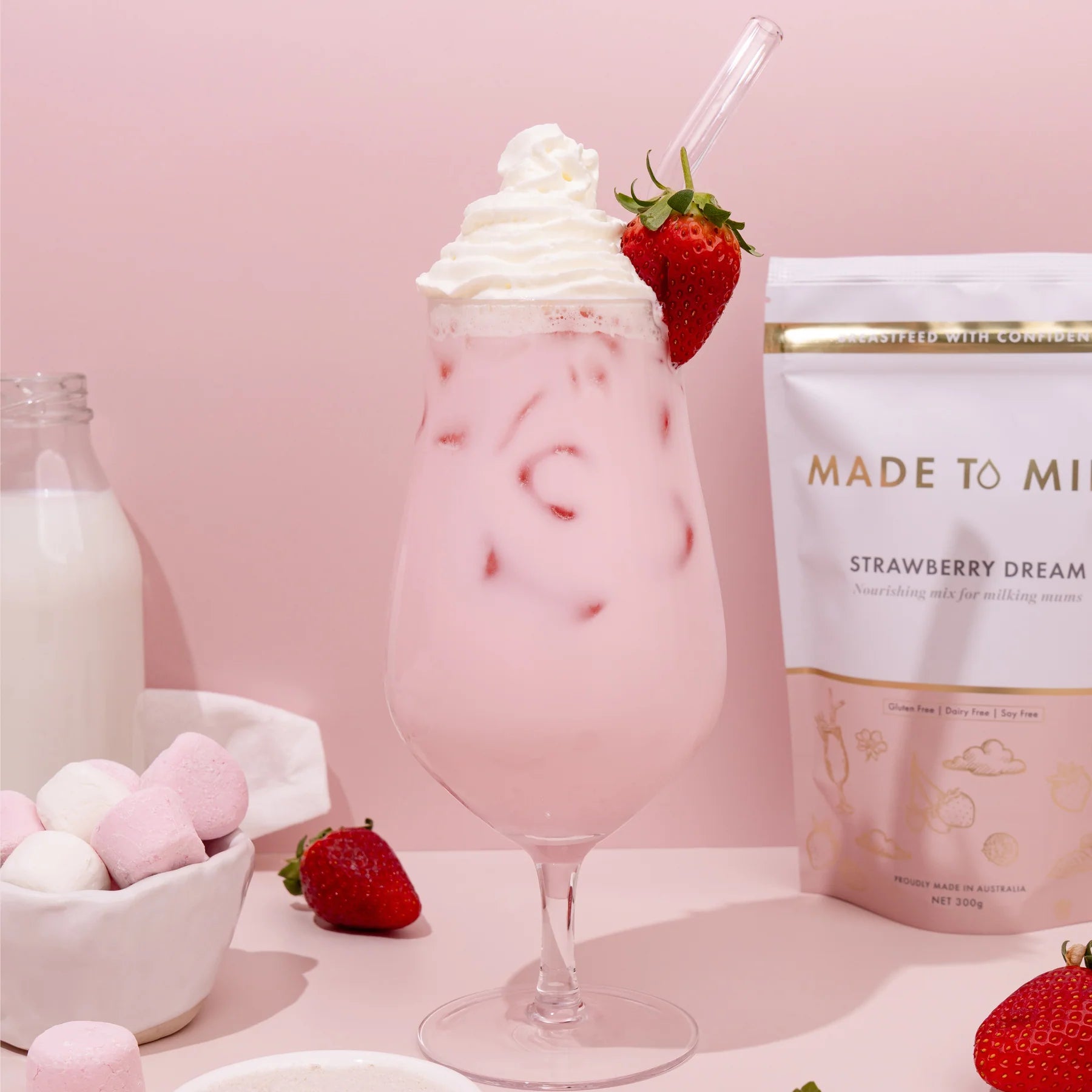 Strawberry Dream Lactation Drink - GF, DF, SF