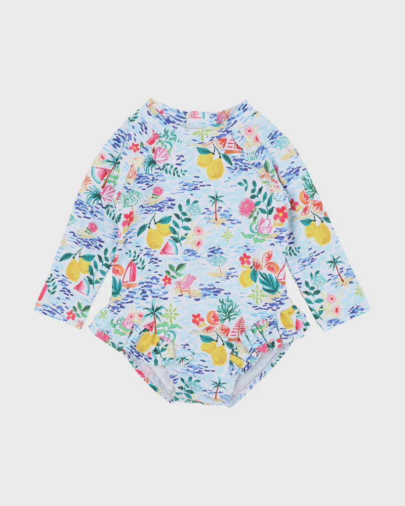 Addison Print LS Sunsuit / Swimsuit