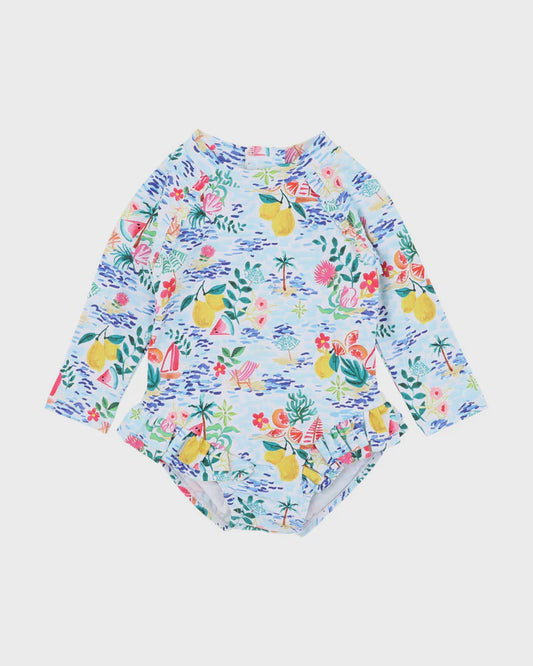Addison Print LS Sunsuit / Swimsuit