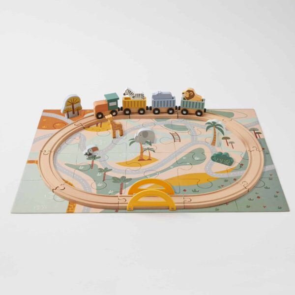 Animal Puzzle Train Set