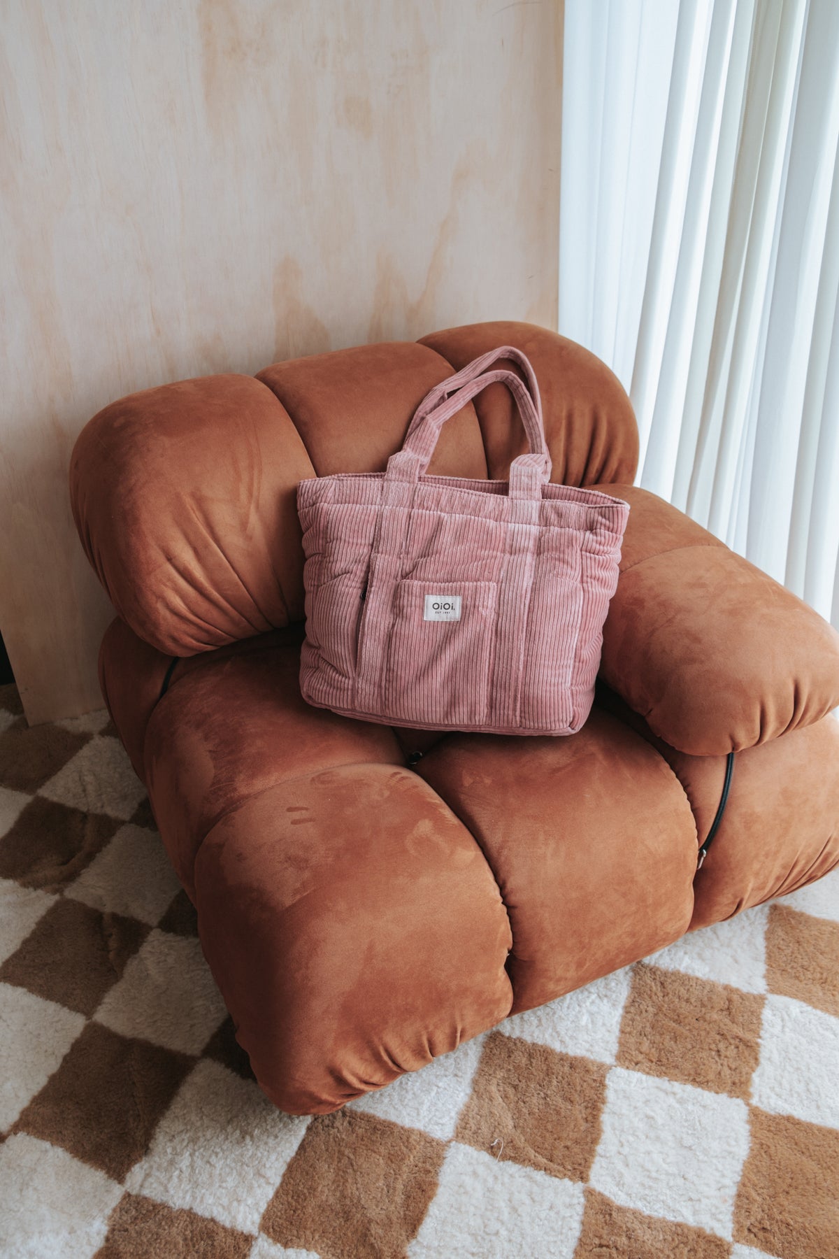 OiOi - Everyday Tote - Rose Pink Corduroy