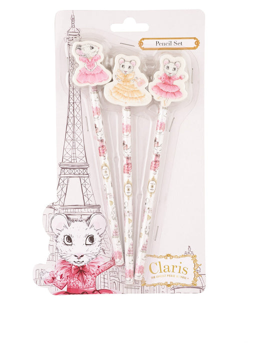 Claris - Pencil With Topper - Set Of 3