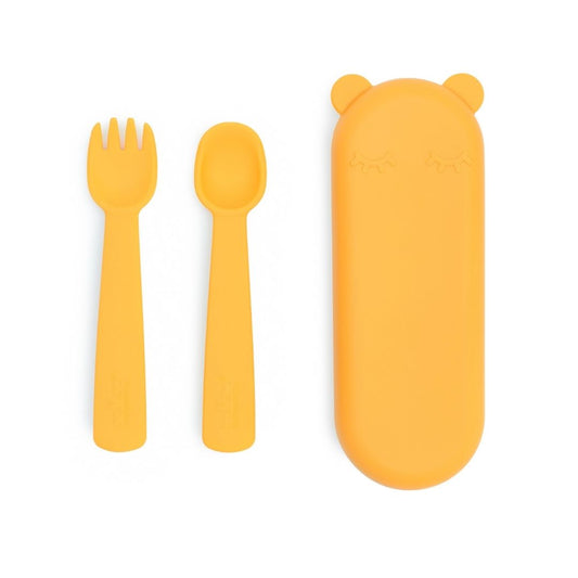 BUY 2+ GET 20% OFF - We Might Be Tiny - Feedie Fork & Spoon Set - Mustard