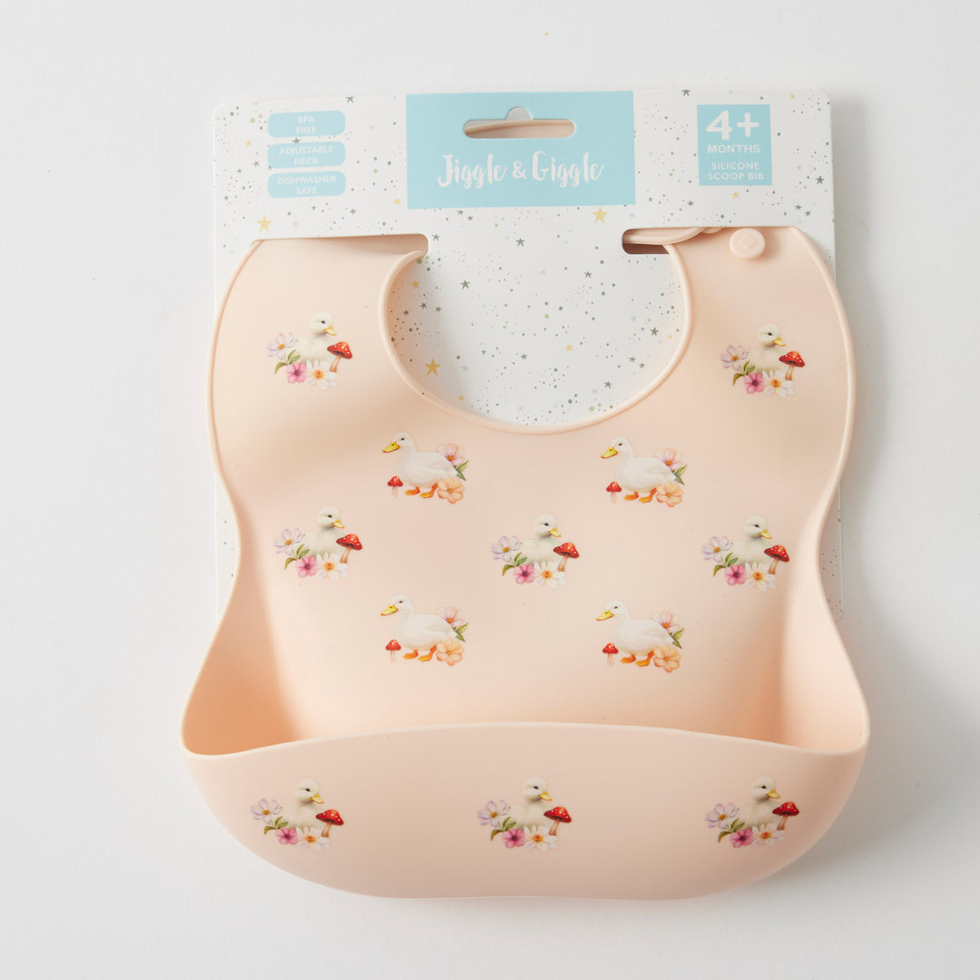 Waddling Around Silicone Bib