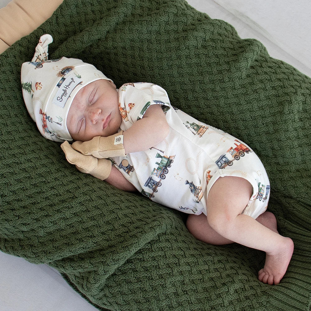 Pebble Organic Cotton Rib Mittens - Snuggle Hunny