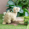 Load image into Gallery viewer, Stegosaurus Dinosaur Plush Toy - Olive Green
