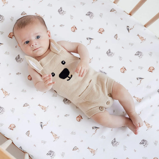 Taupe Kangaroo Knit Romper