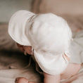 Load image into Gallery viewer, Steel/Flax - 'Roamer' Baby Reversible Teddy Flap Sun Hat - Bedhead Hats
