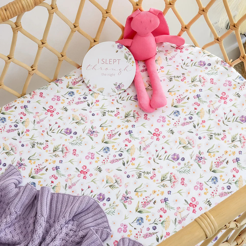 Gracie Organic Bassinet Sheet / Change Pad Cover - Snuggle Hunny