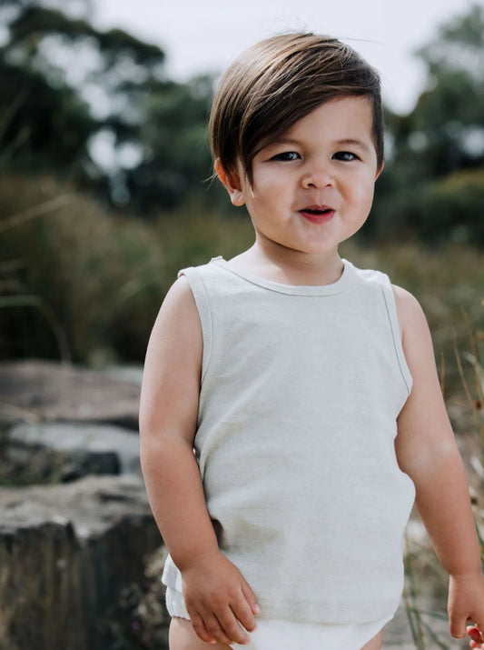 Organic Ribbed Baby Singlet