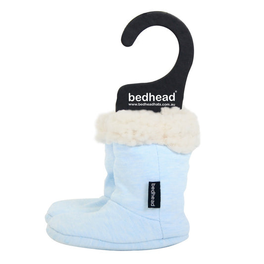 Baby Blue Marle - Fleecy Winter Booties - Bedhead Hats