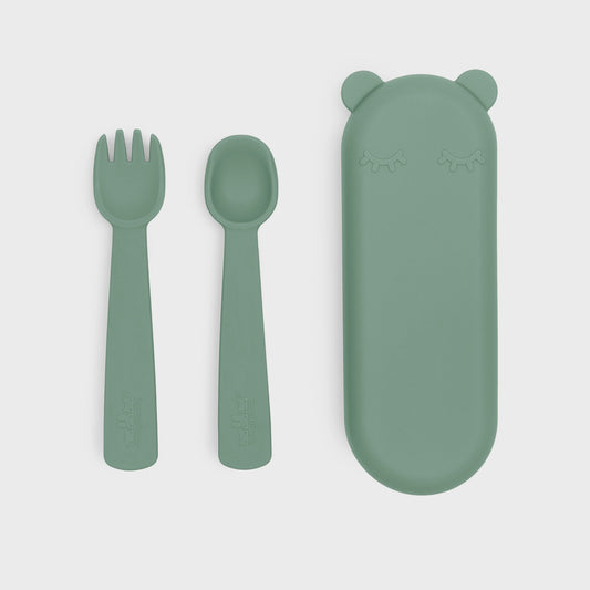 BUY 2+ GET 20% OFF - We Might Be Tiny - Feedie Fork & Spoon Set - Sage