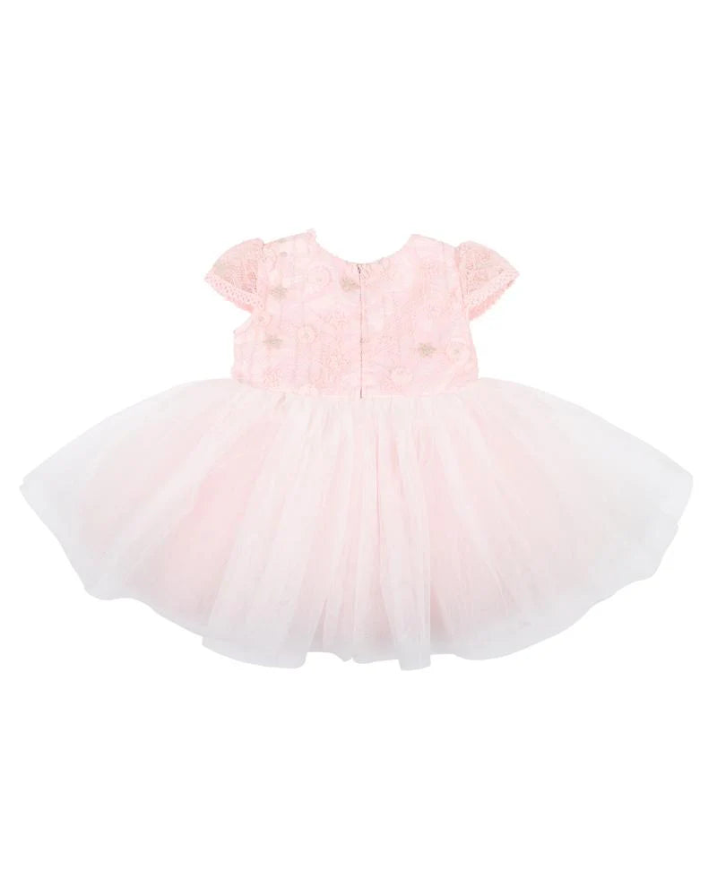 Lace Bodice Dress Mid Calf Length