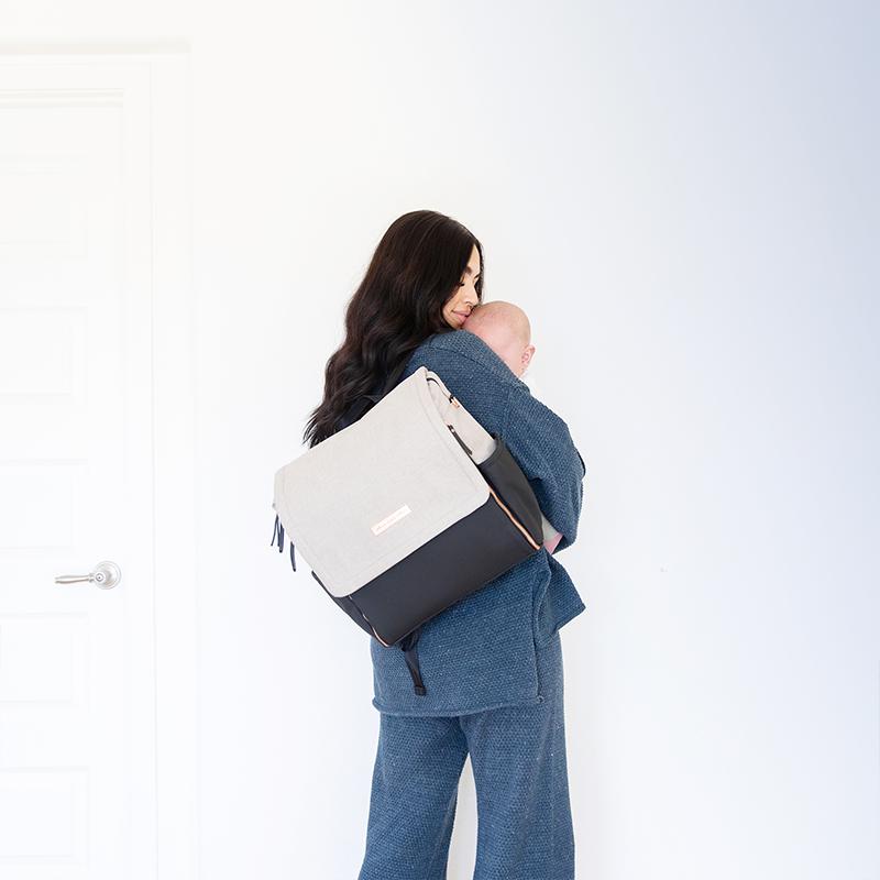 Boxy Backpack - Sand/Black