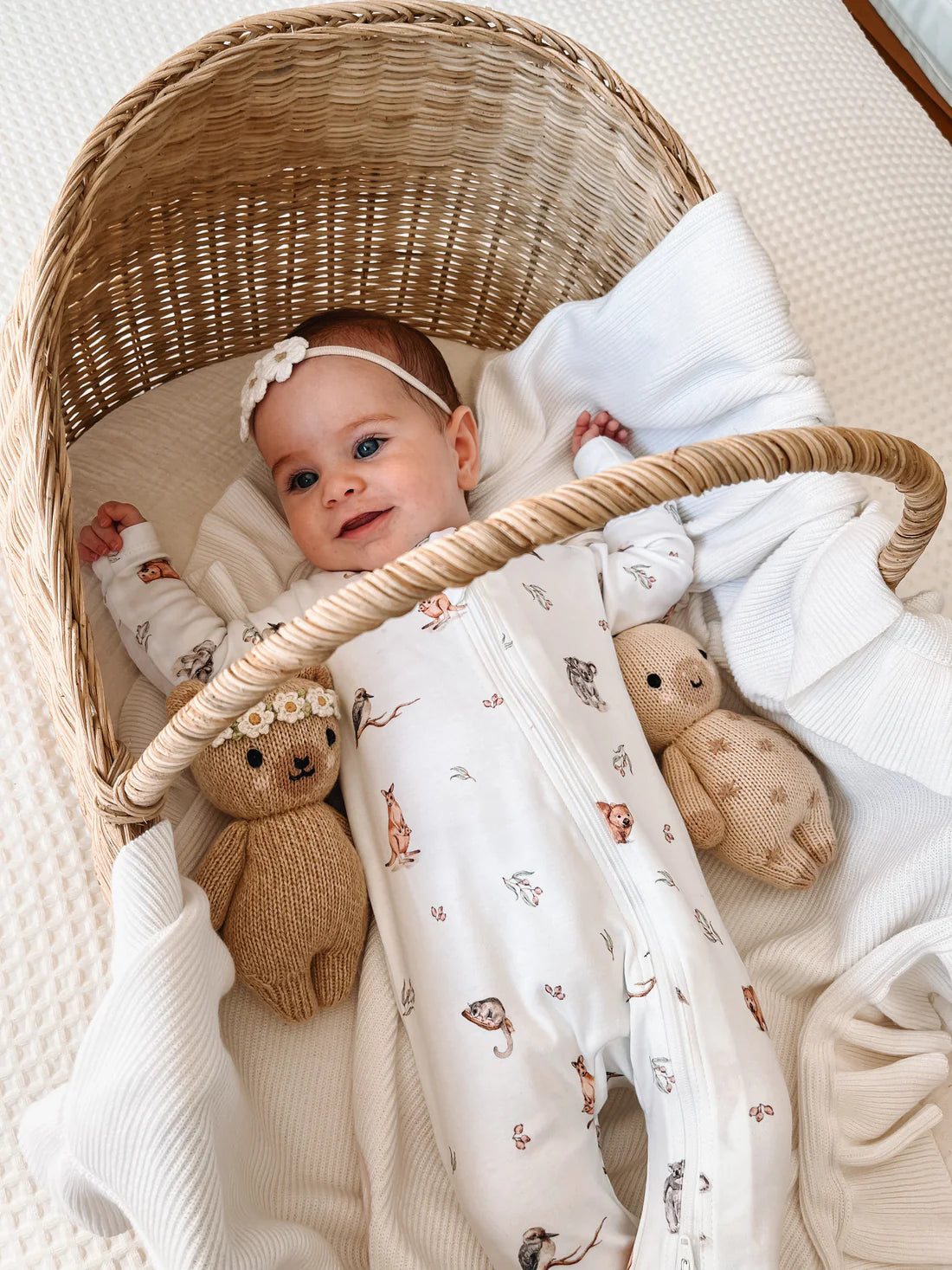 Australian Native Animals LS Zip Romper