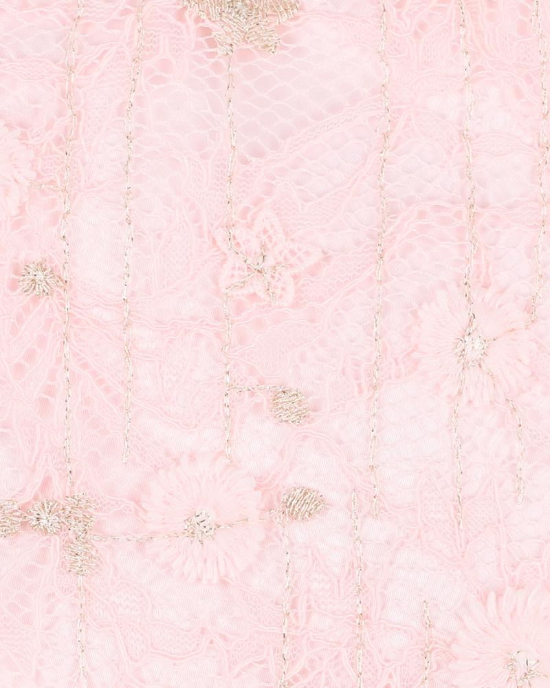 Lace Bodice Dress Mid Calf Length