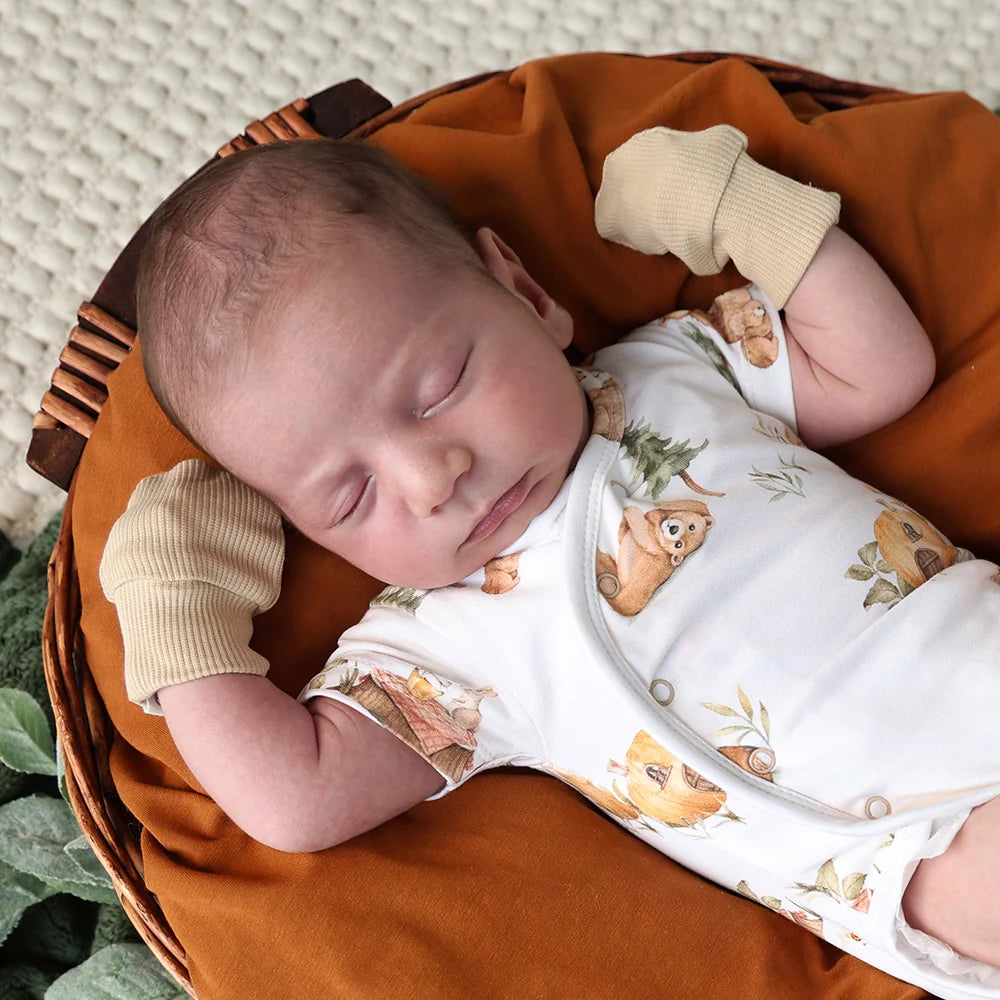 Pebble Organic Cotton Rib Mittens - Snuggle Hunny