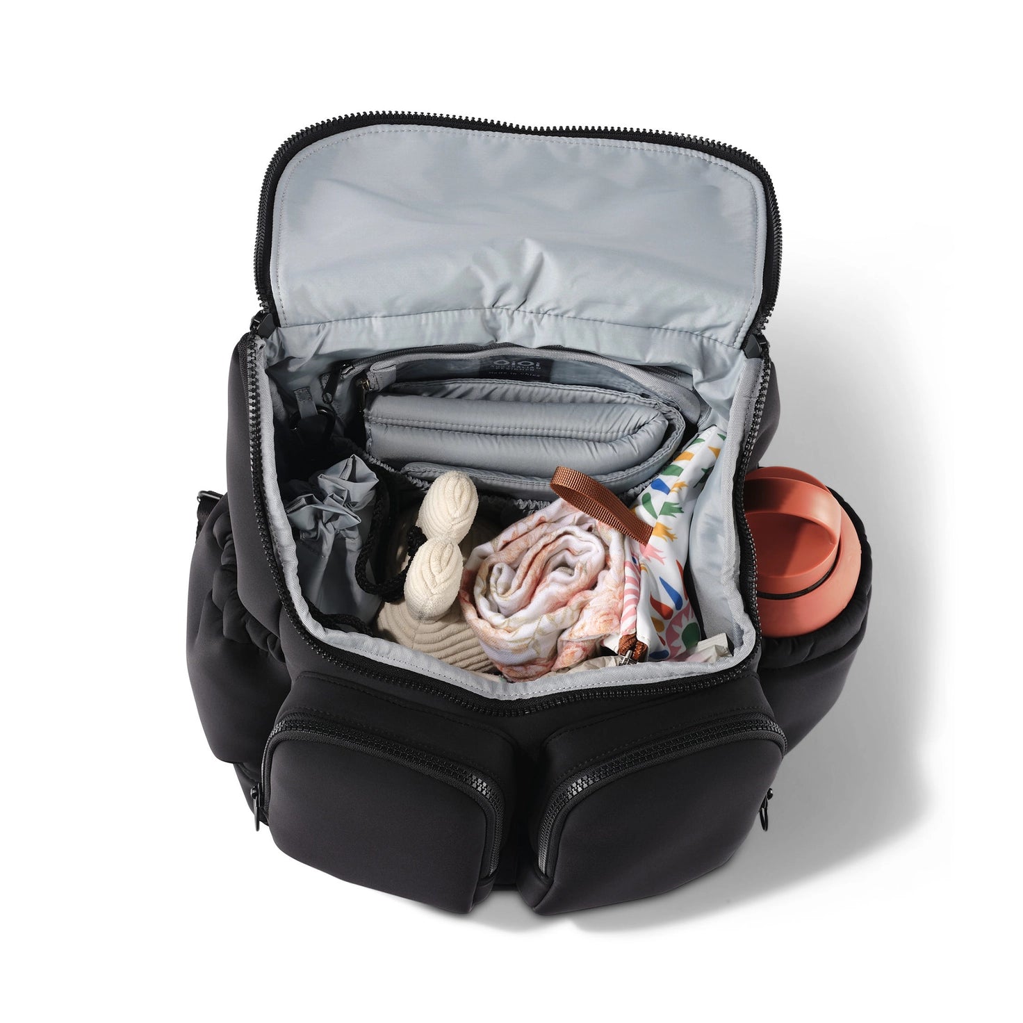 Signature Nappy Backpack - Black Neoprene - OiOi