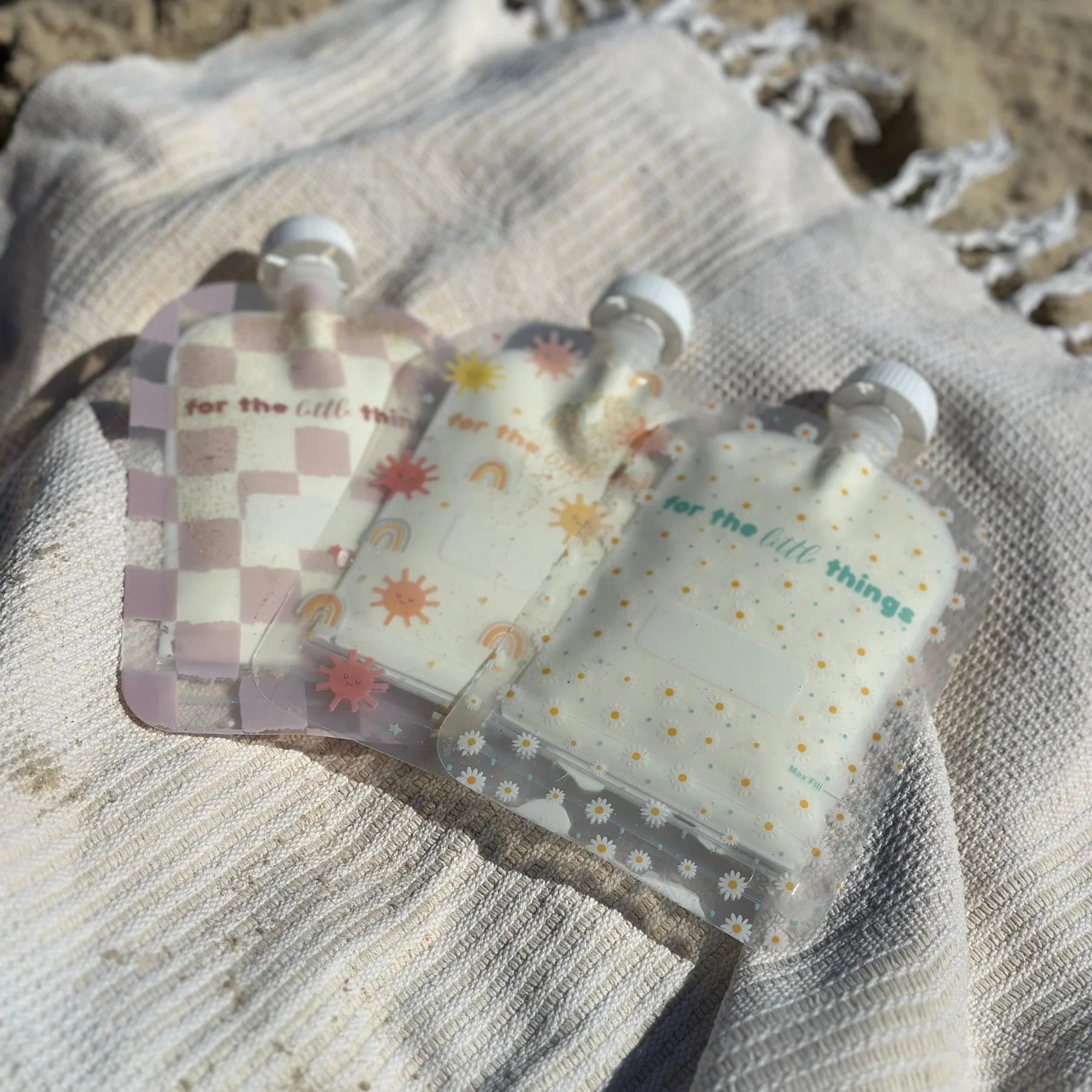 Sinchies Reusable Food Pouch (150ml) - Checkmate Blush