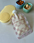 Load image into Gallery viewer, Sinchies Reusable Food Pouch (150ml) - Checkmate Blush

