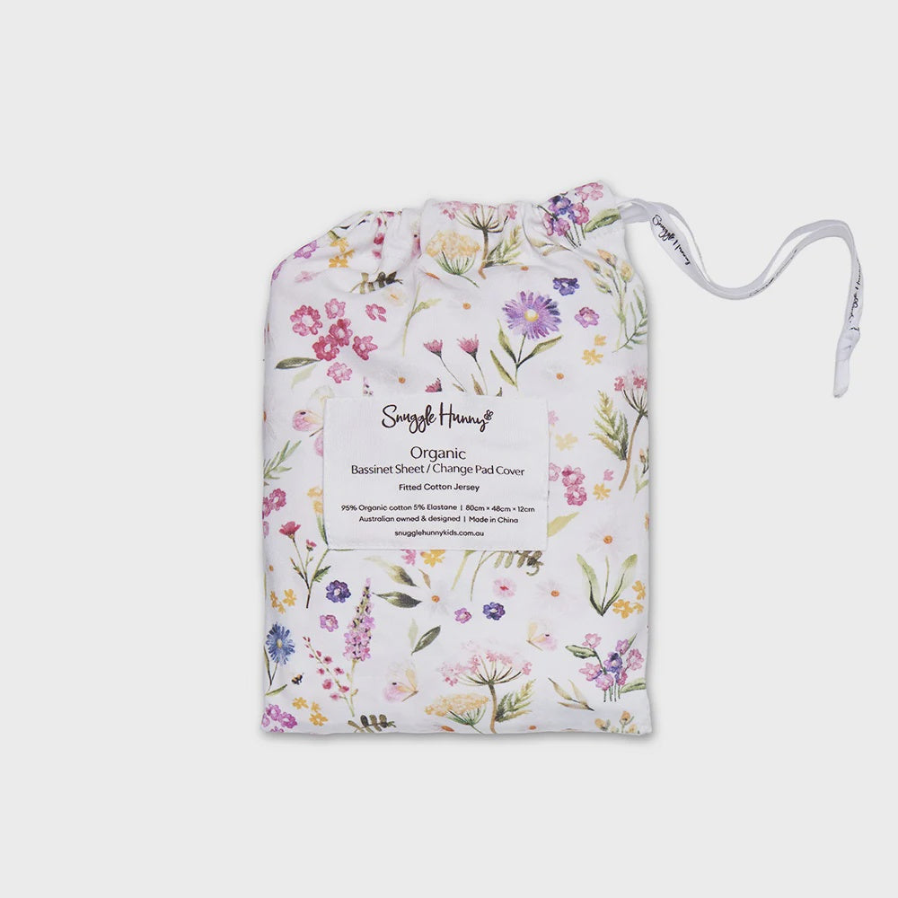 Gracie Organic Bassinet Sheet / Change Pad Cover - Snuggle Hunny