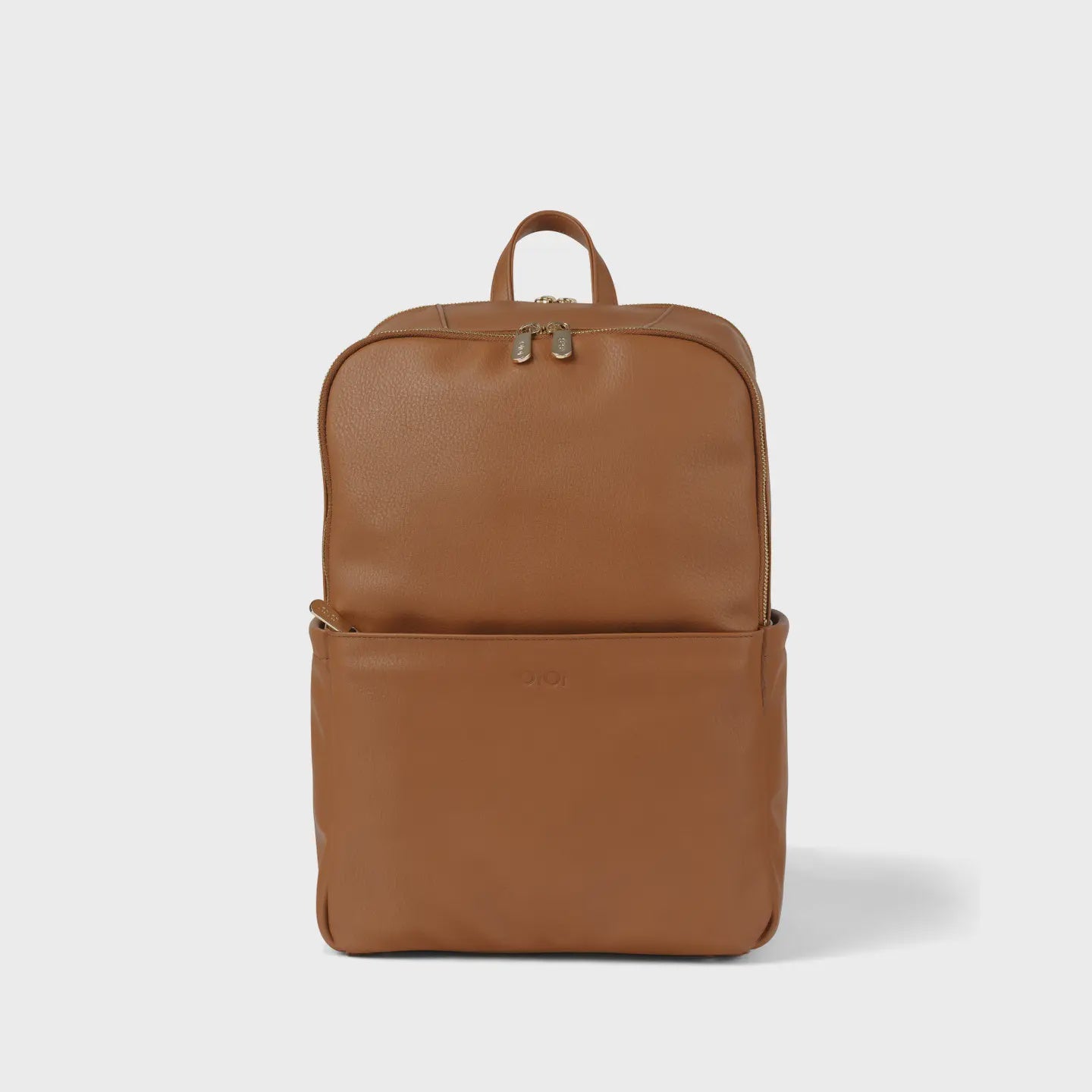 Multitasker Nappy Backpack - Chestnut Brown Vegan Leather - OiOi