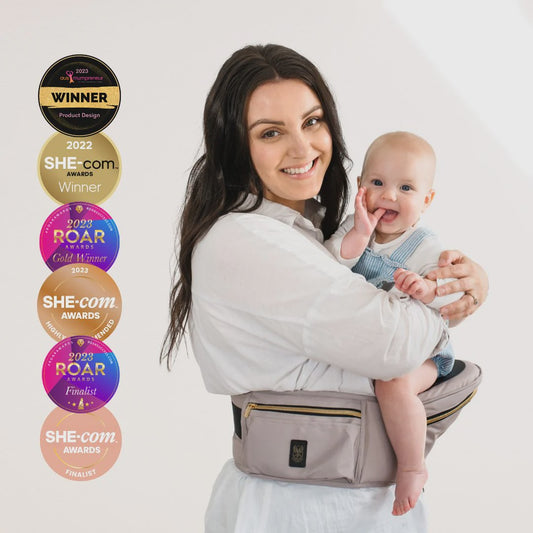 Hipsurfer Hipseat Baby Carrier - Fossil - Hackerlily