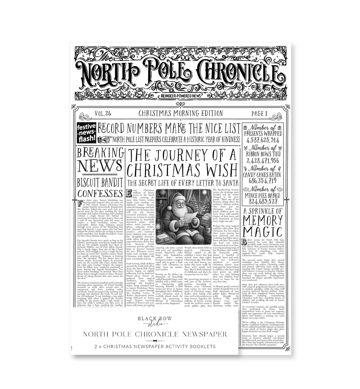 Christmas Newspaper Activity Booklet - Set of 2 - Vol. 26