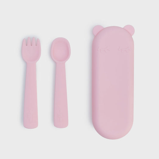 BUY 2+ GET 20% OFF - We Might Be Tiny - Feedie Fork & Spoon Set - Powder Pink