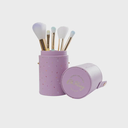 Oh Flossy - 5-Piece Rainbow Makeup Brush Set