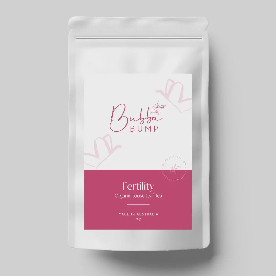 Fertility Tea, Bubba Bump 65g, designed to naturally support your conception journey. Crafted with care to enhance fertility and promote well-being.