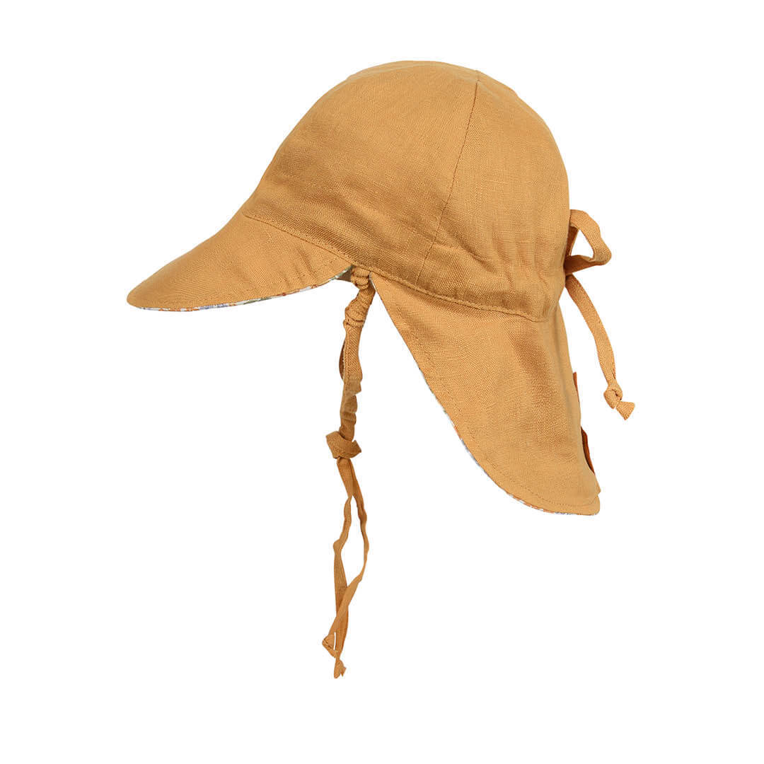 Margaret/Maize - Reversible 'Lounger' Flap Sun Hat - Bedhead Hats