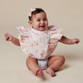 Load image into Gallery viewer, Boots & Bows Frill Snuggle Bib - Snuggle Hunny

