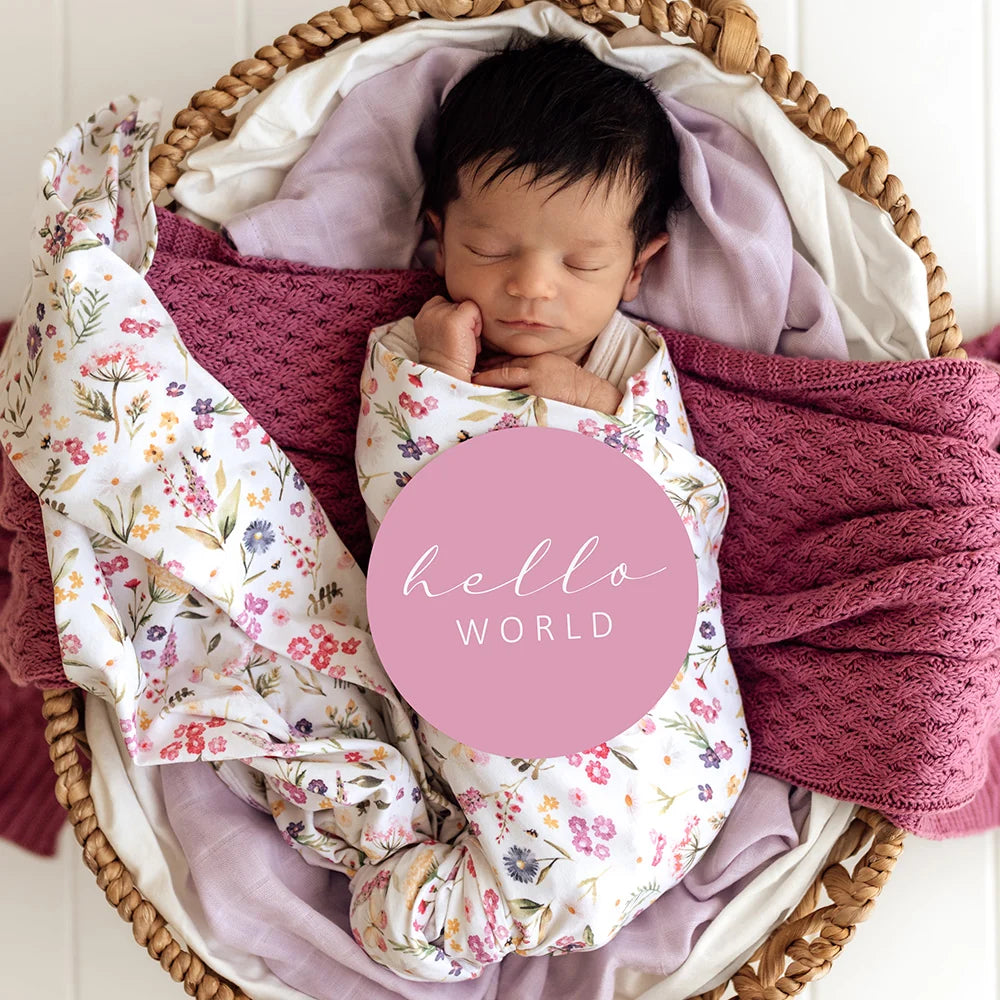 Gracie Organic Jersey Wrap & Topknot Set - Snuggle Hunny