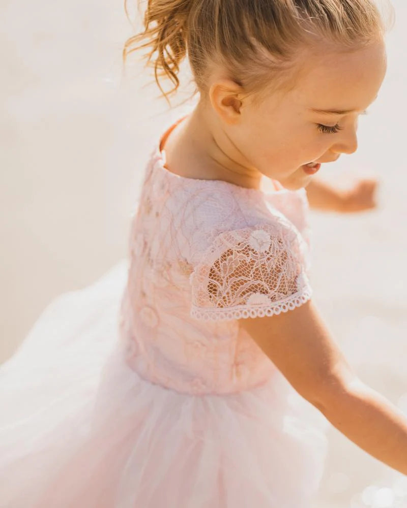 Lace Bodice Dress Mid Calf Length