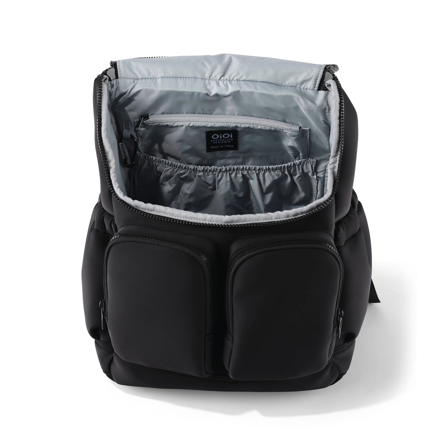 Signature Nappy Backpack - Black Neoprene - OiOi