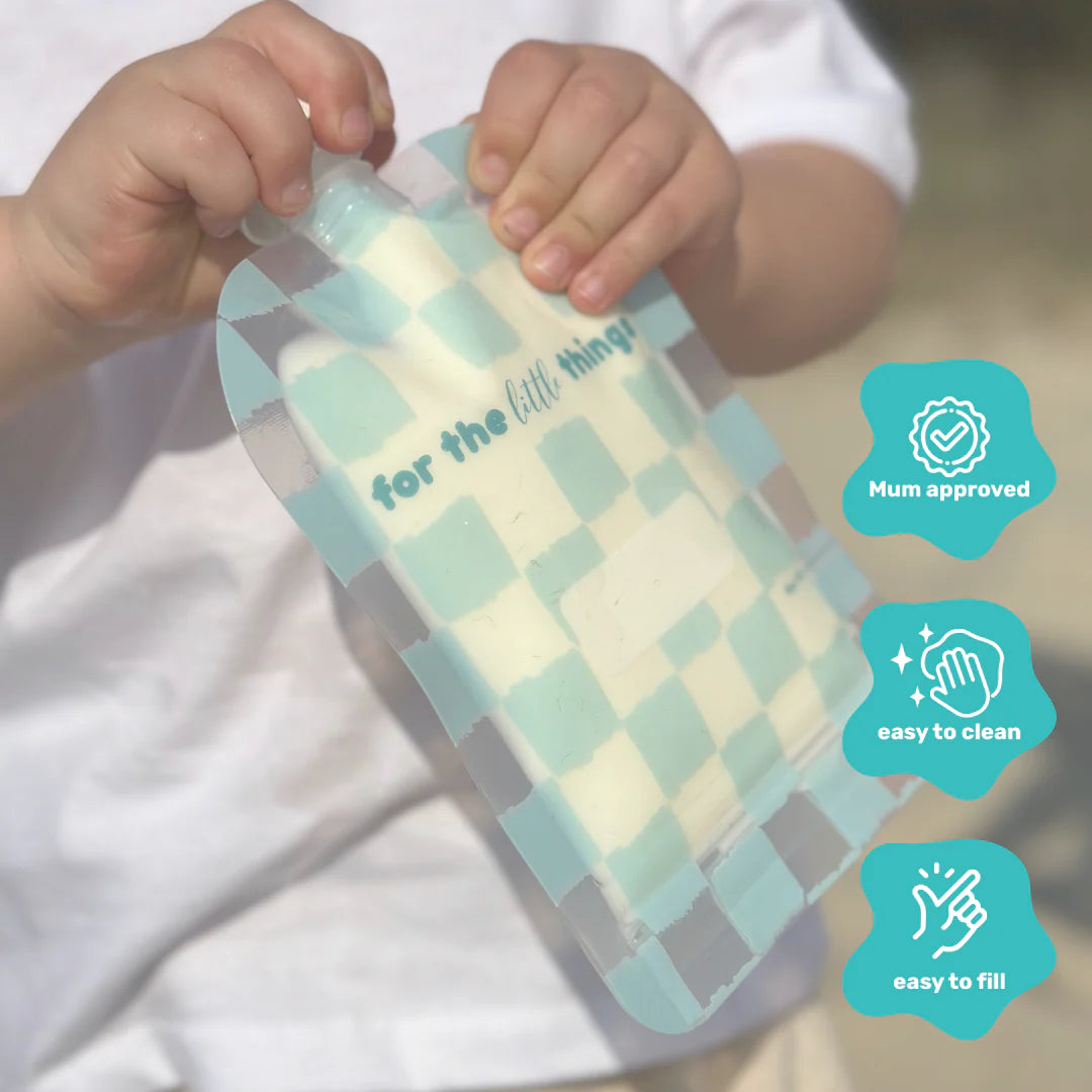Sinchies Reusable Food Pouch (150ml) - Checkmate Bubblegum
