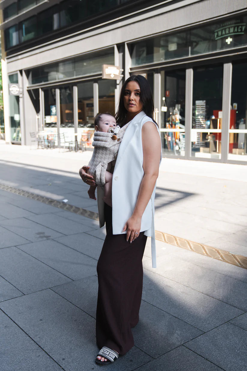 Two Can Baby Carrier - Houndstooth Beige Tweed