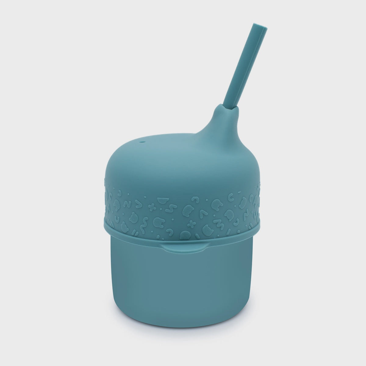 We Might Be Tiny Sippie Cup Set in Blue Dusk, a hygienic no-spill toddler cup with easy lid removal.