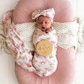 Load image into Gallery viewer, Boots & Bows Organic Jersey Wrap & Topknot Set - Snuggle Hunny
