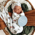 Load image into Gallery viewer, Little Racers Organic Jersey Wrap & Beanie Set - Snuggle Hunny
