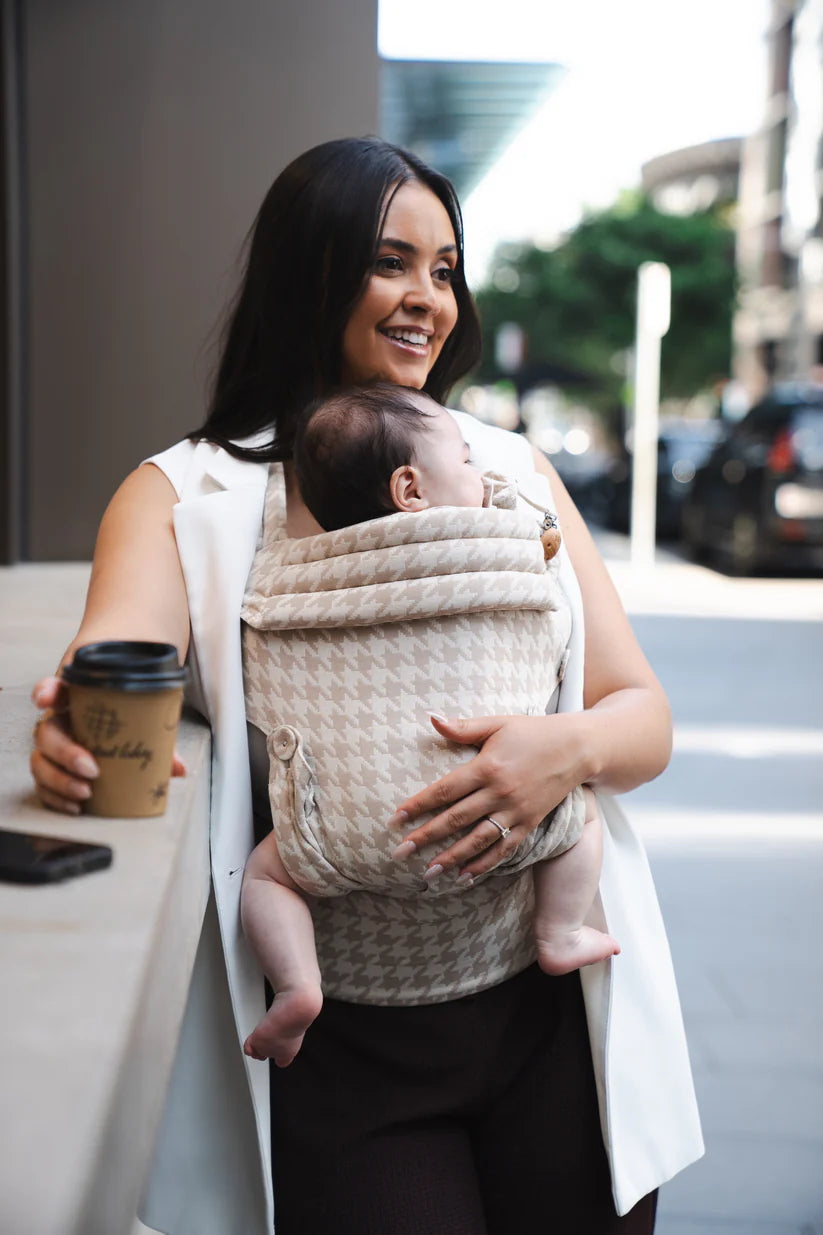 Two Can Baby Carrier - Houndstooth Beige Tweed