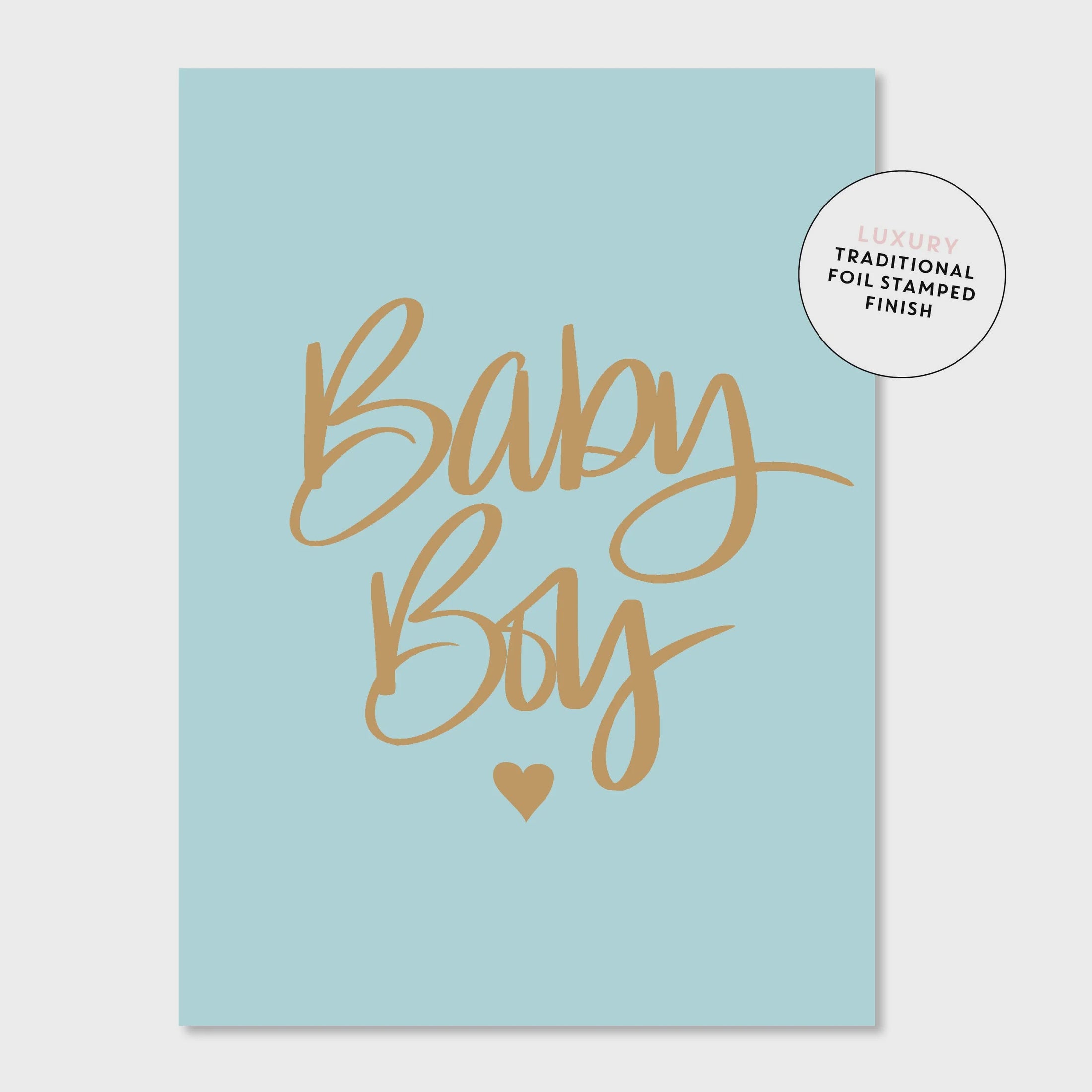 Baby Boy Script - Greeting Card