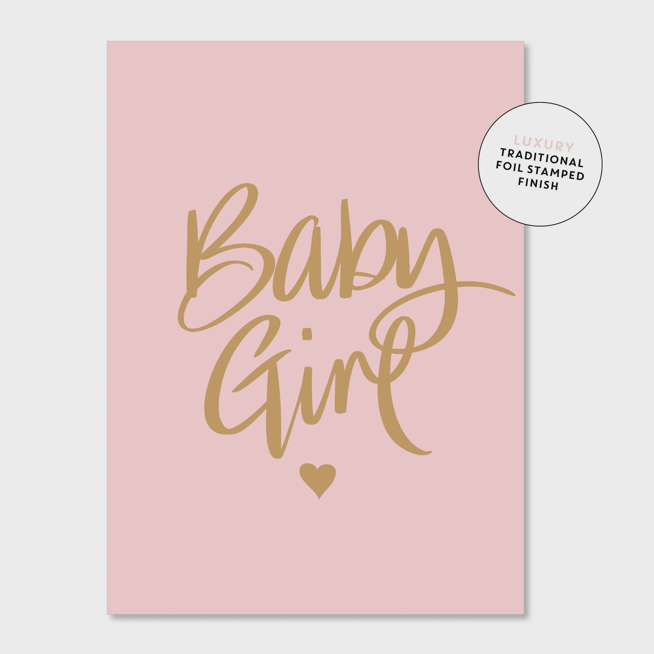 Baby Girl Script - Greeting Card