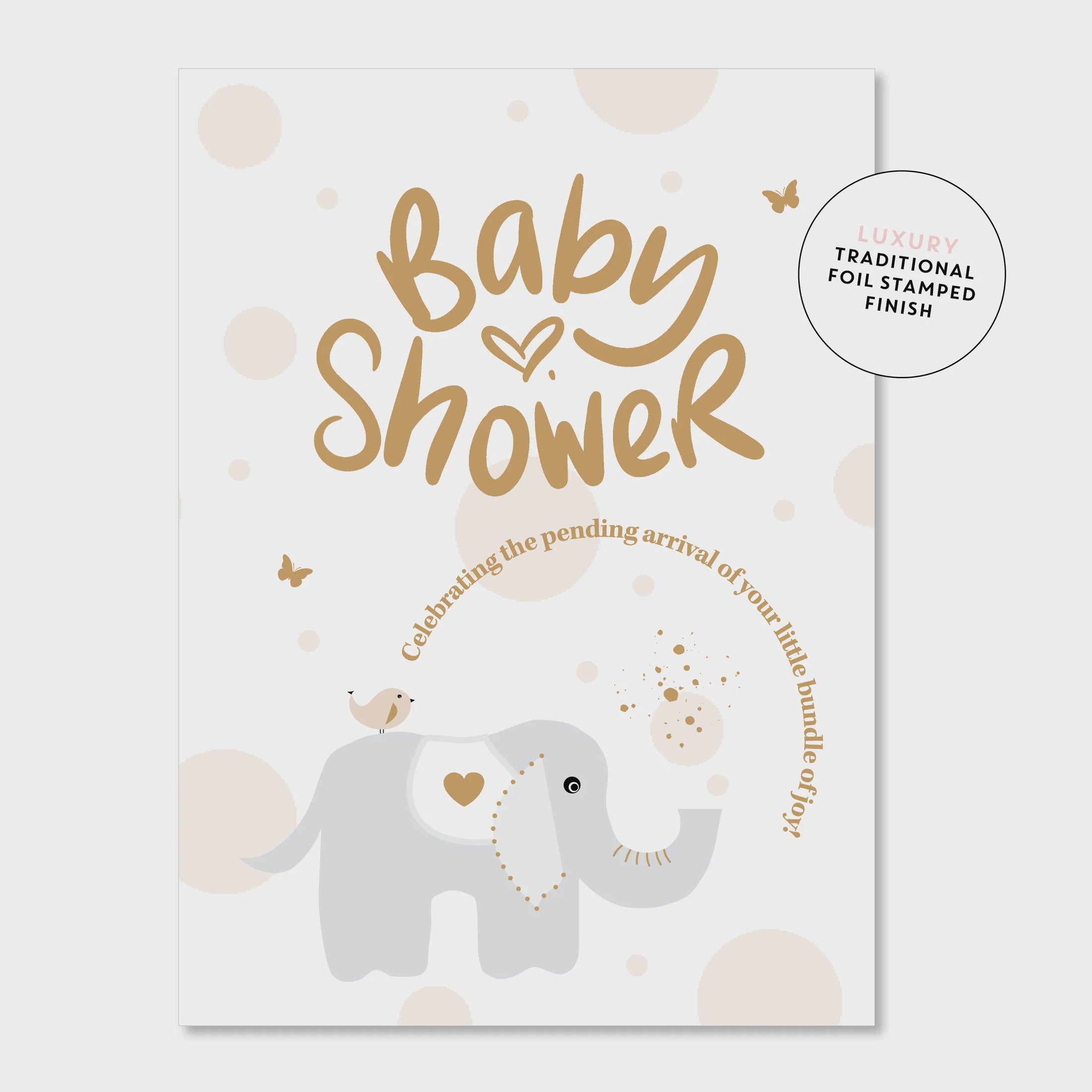 Baby Shower Elephant - Greeting Card