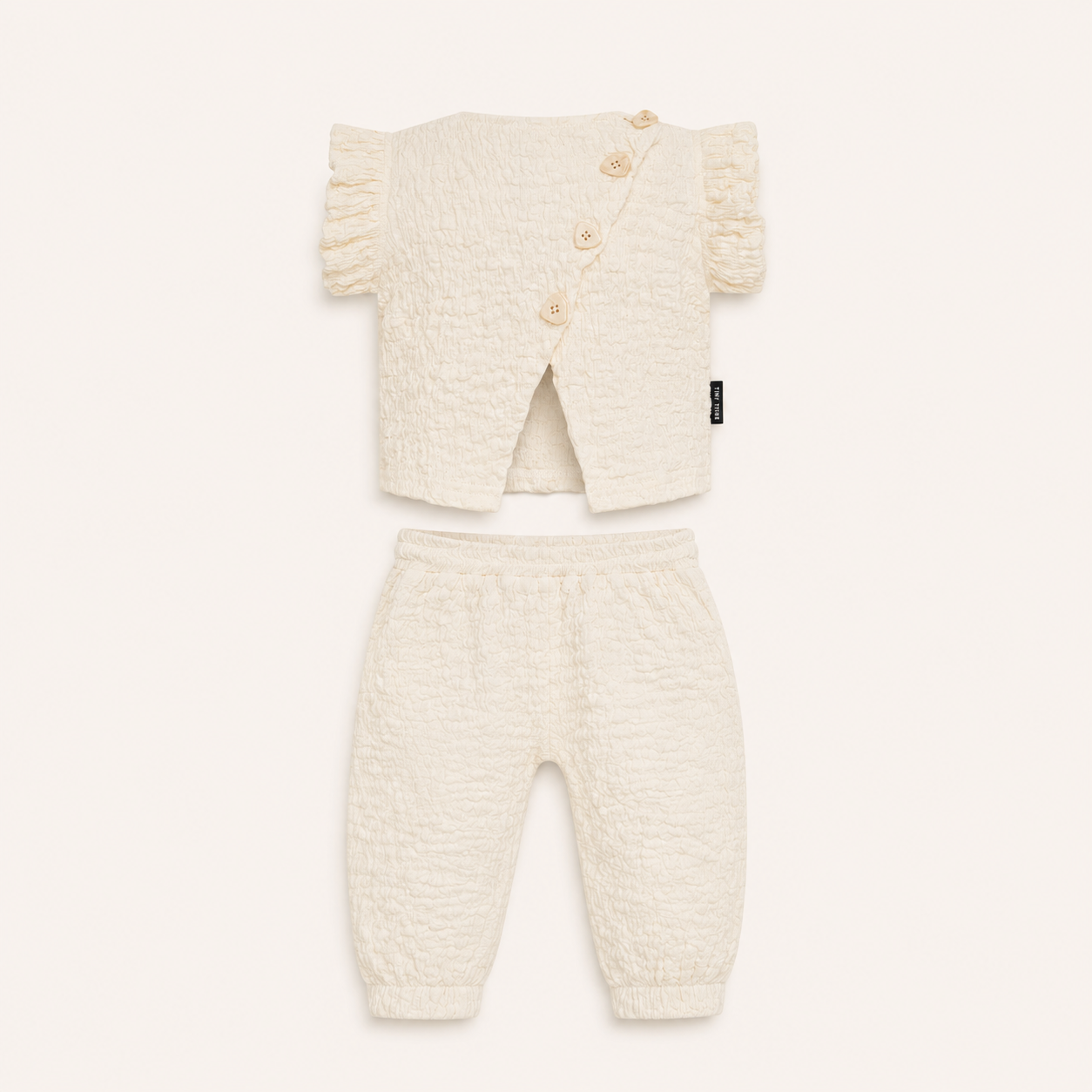 Tiny Tribe Cotton Scrunch Frill Top & Slouch Pant Set